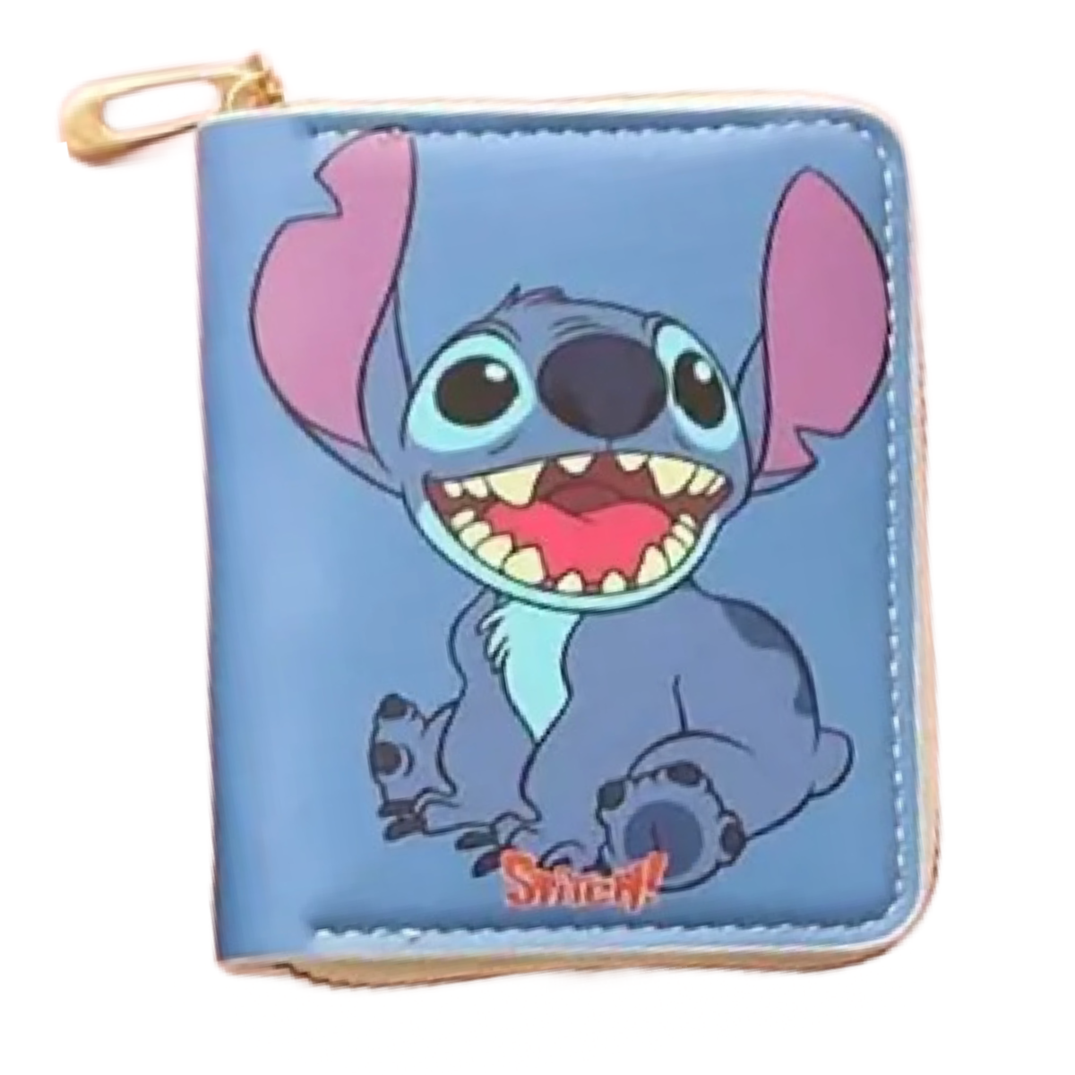 Stitch 4" Faux Leather Wallet Zipper Coin Pocket Credit Card Slot New