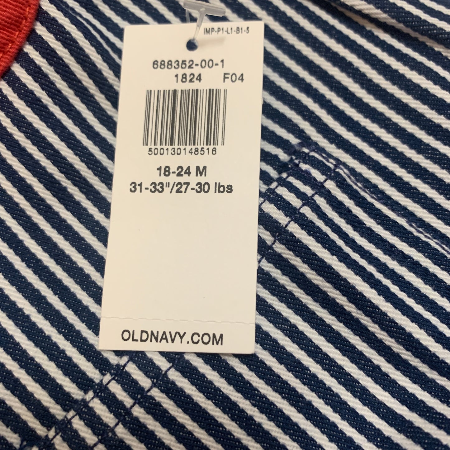 Railroad Stripe Twill Snap Jacket Baby Loose Collared Ice Cream Pocket NWT