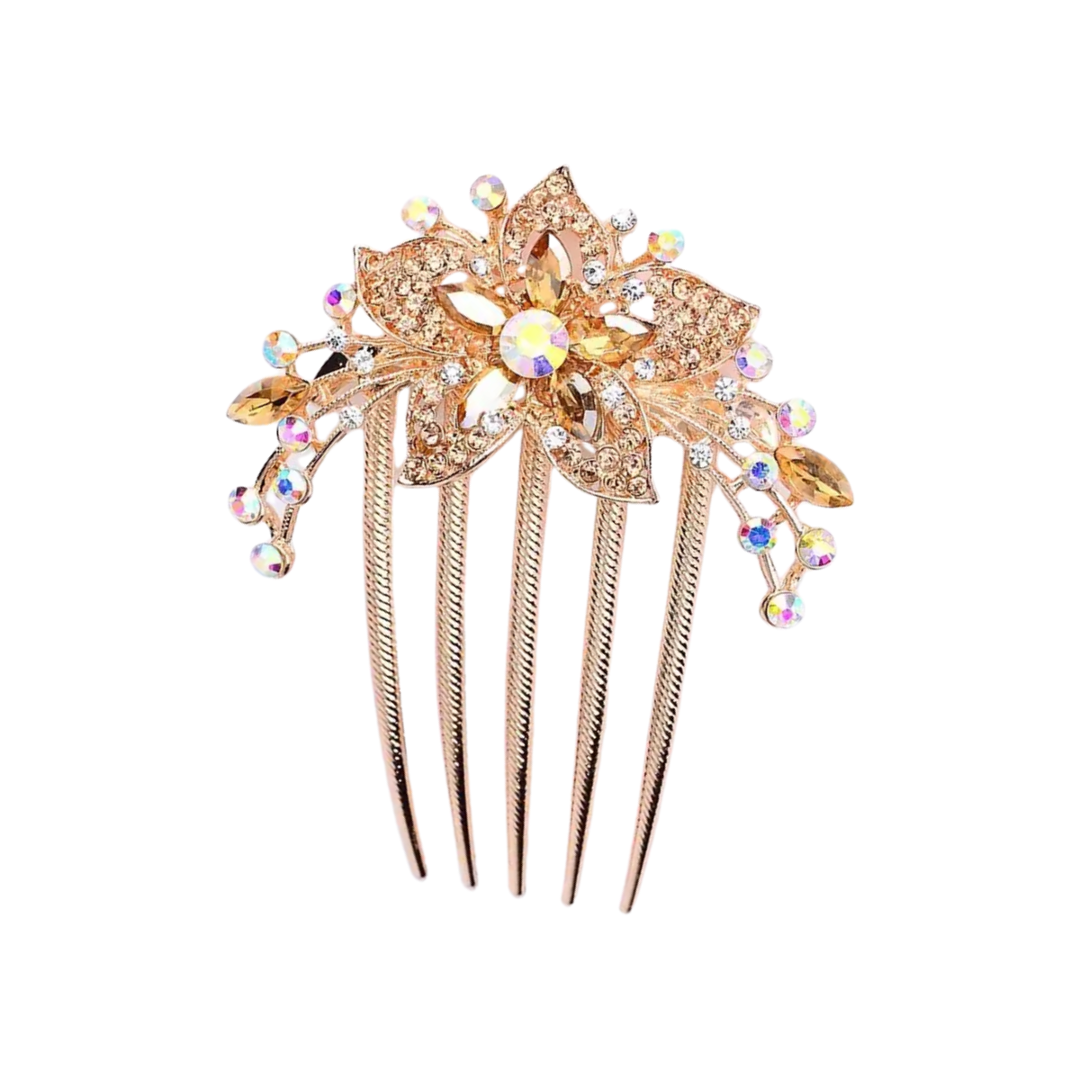 Rhinestone Star Flower Hair Large Comb Barrette Pin Luxury Hair Accessory NEW