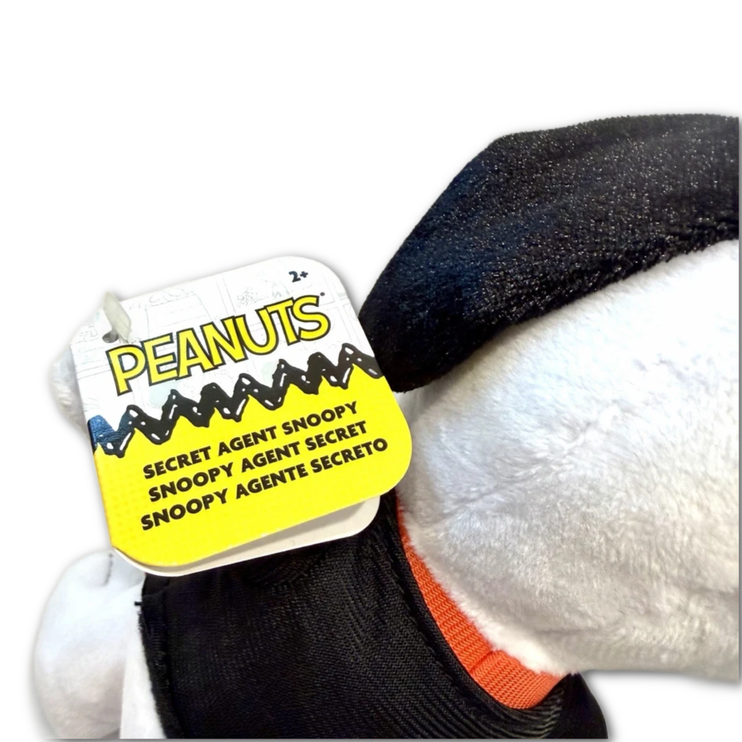 Peanuts Bean Plush Secret Agent Snoopy Comic Dog Officially Licensed NWT