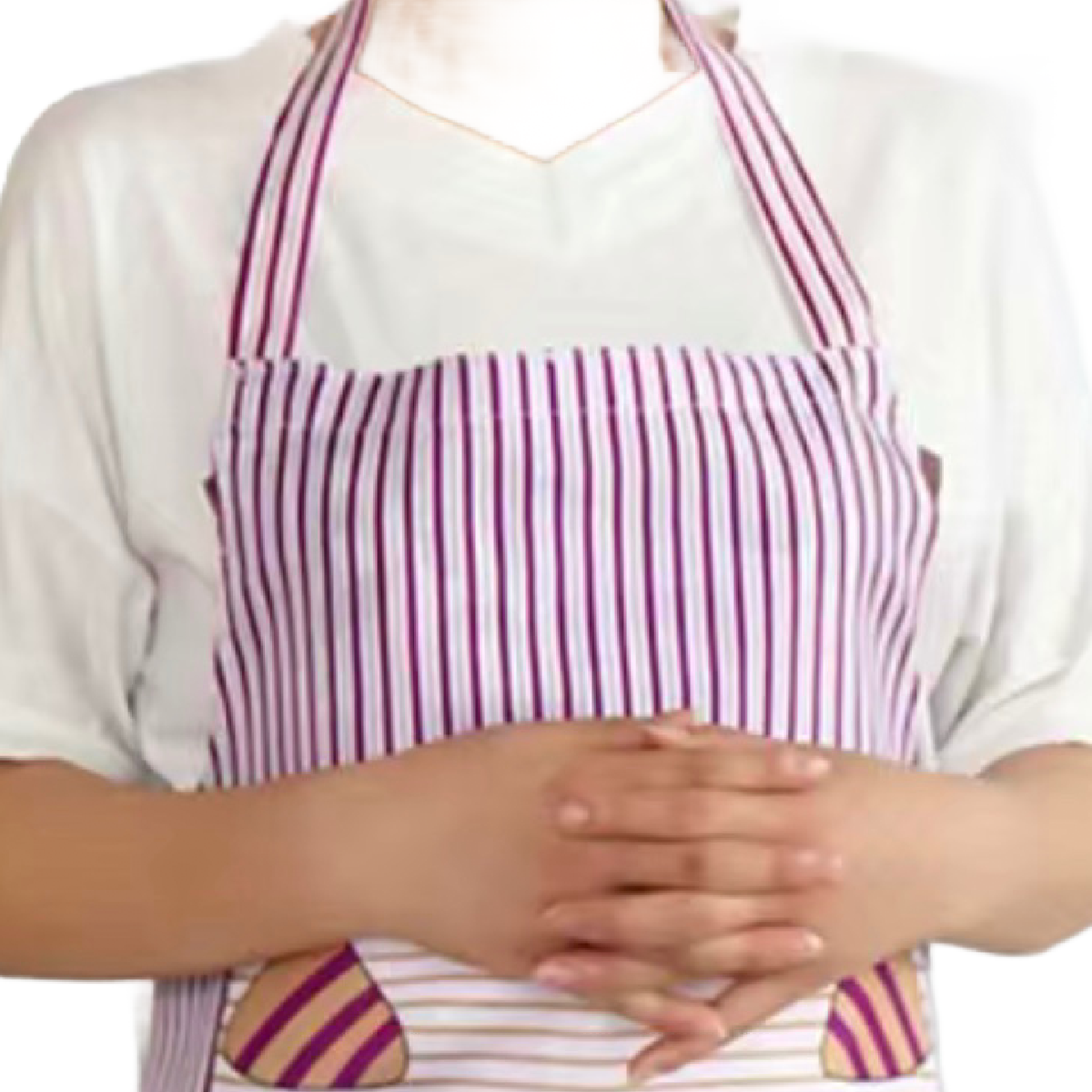 Striped Pig Print Bib Apron Kitchen BBQ Baking Farm Animals Everyday NEW