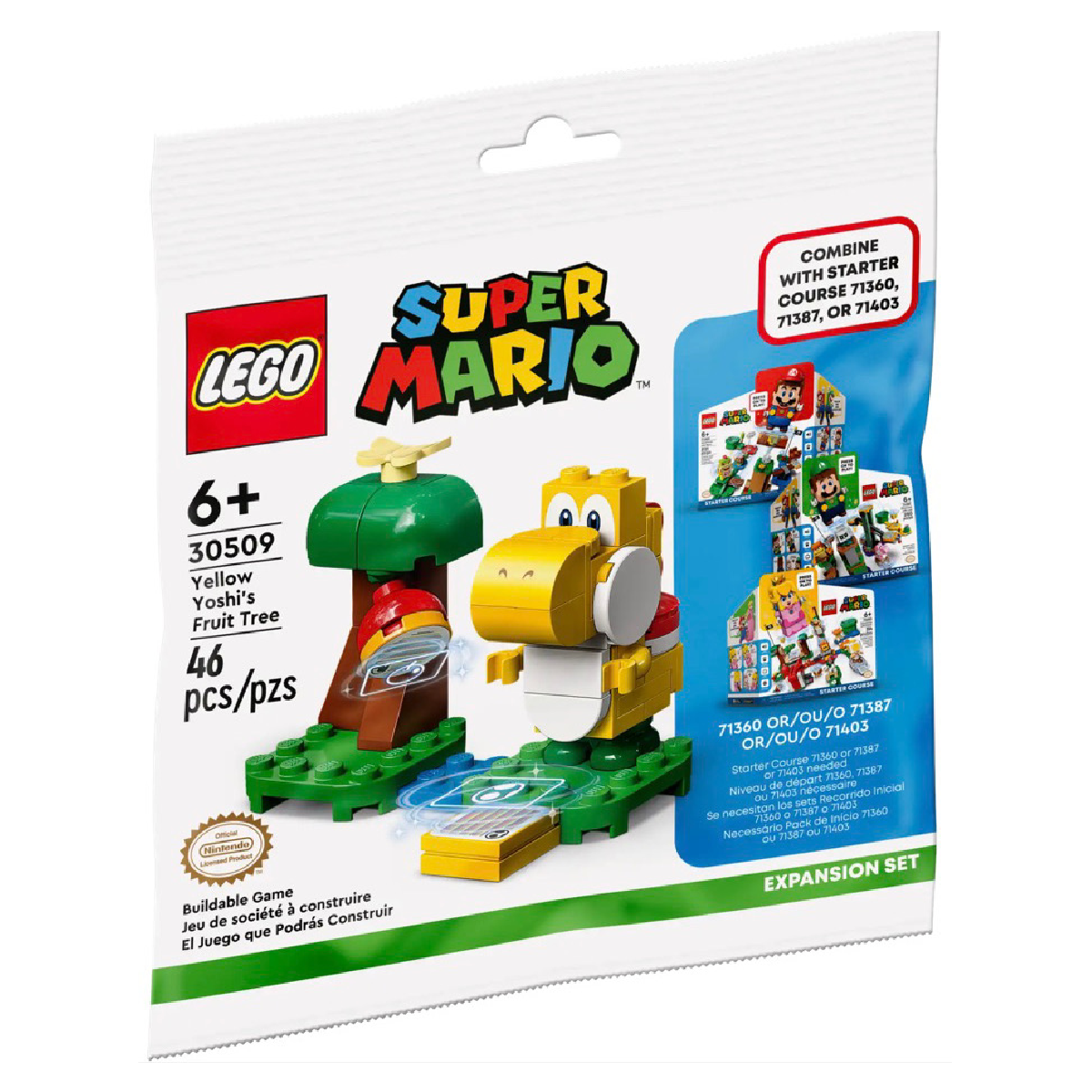 LEGO Super Mario Yellow Yoshi’s Fruit Tree Expansion Set (30509) NEW