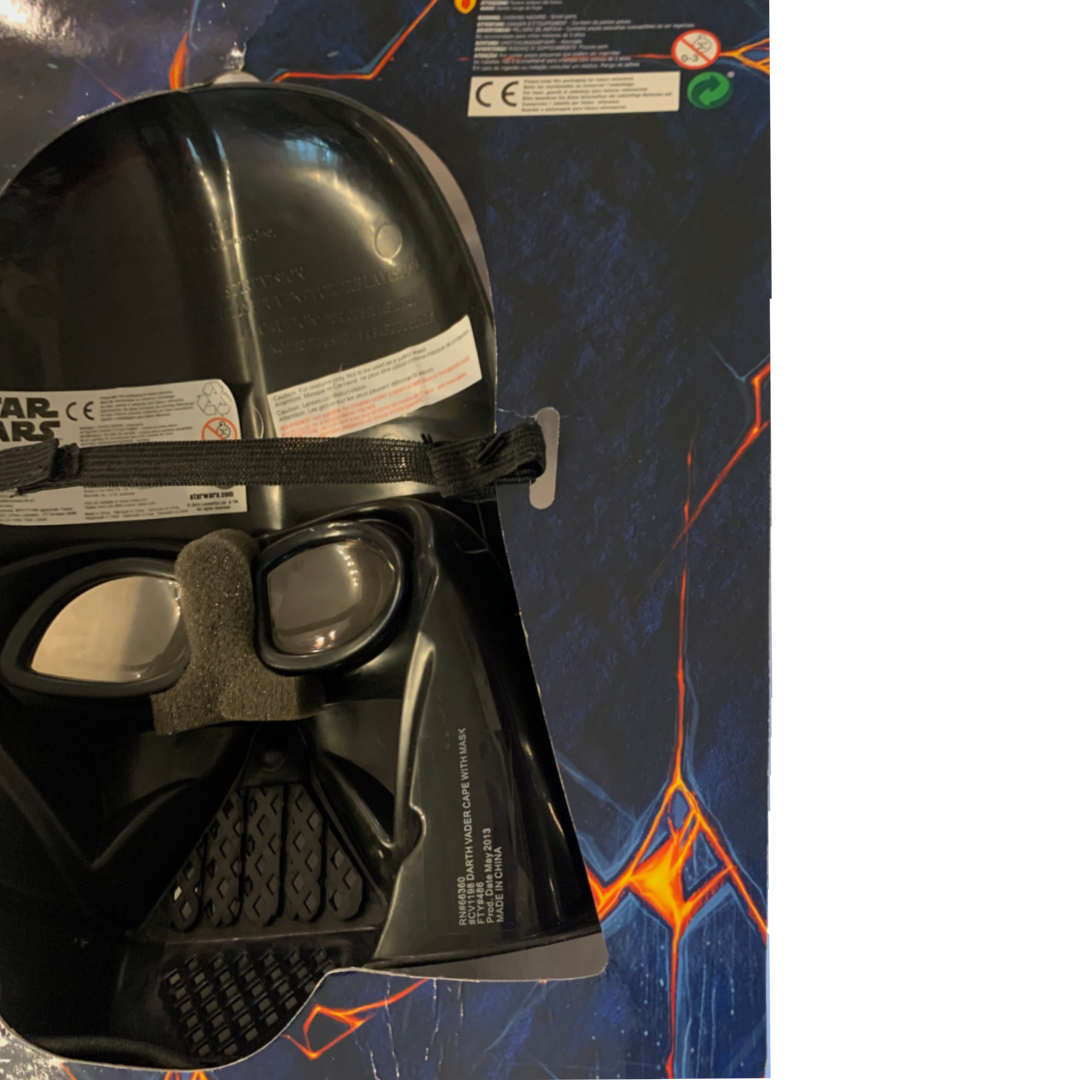 Star Wars DARTH VADER Halloween Child Costume Mask & Cape Set New