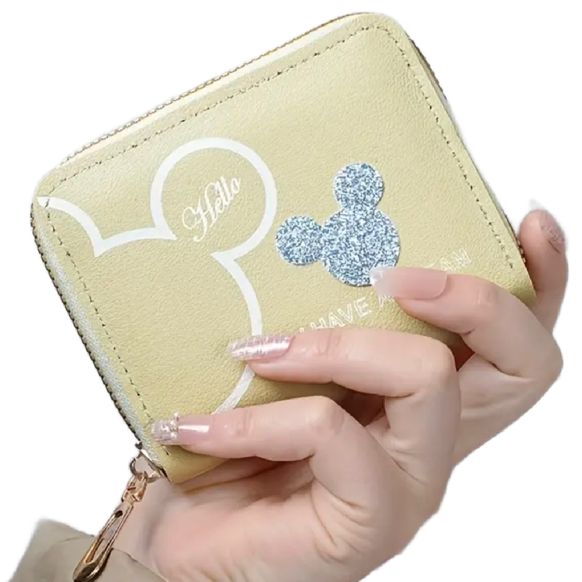 Disney 4" Faux Leather Wallet Zipper Coin Pocket Credit Card Slot New