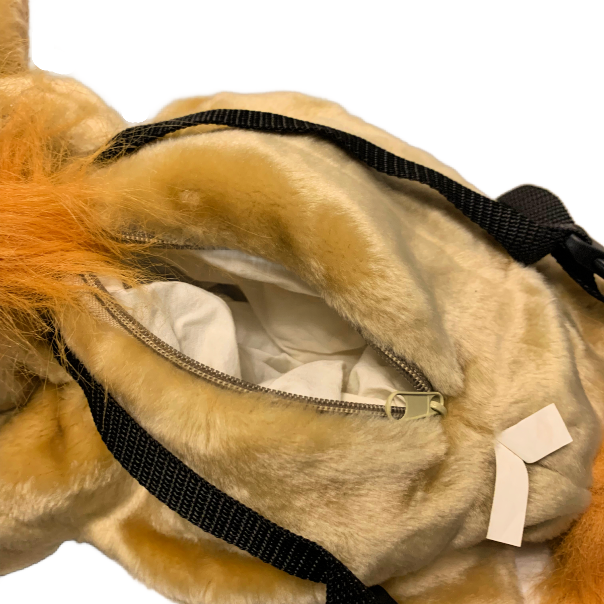 Small Plush Horse Pony Backpack Light Brown Zip Animal Toddler Bag Adjustable