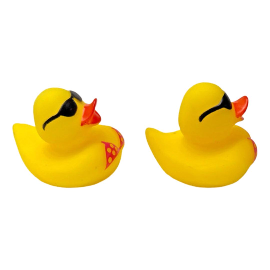 4 Beach Surfer Bikini Summer Rubber Duck Dash Ornament 2" Duckie Jeep Toy Lot