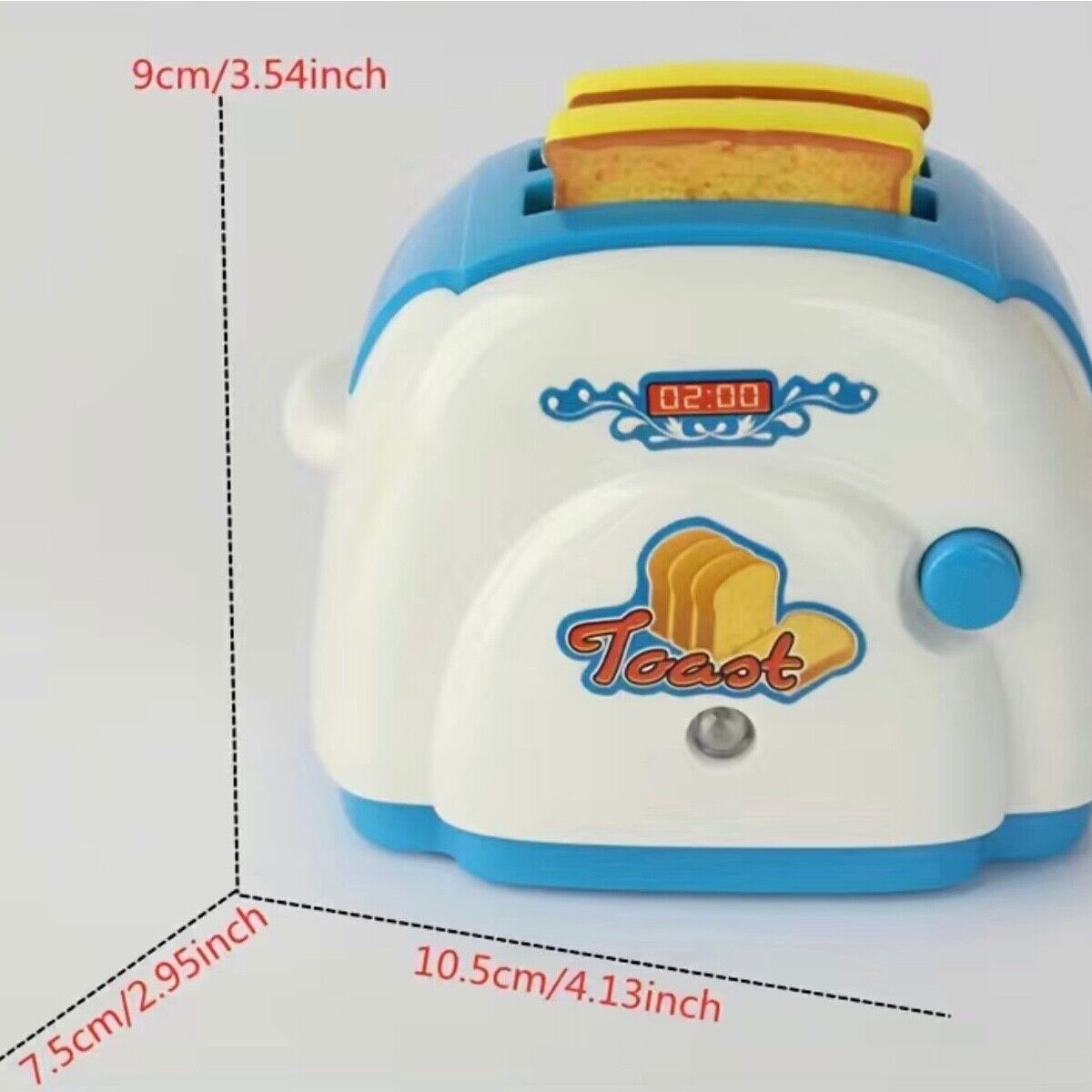 Pretend Play House Mini Toaster Bread Slices Toast Interactive Toddler 3+ NIB