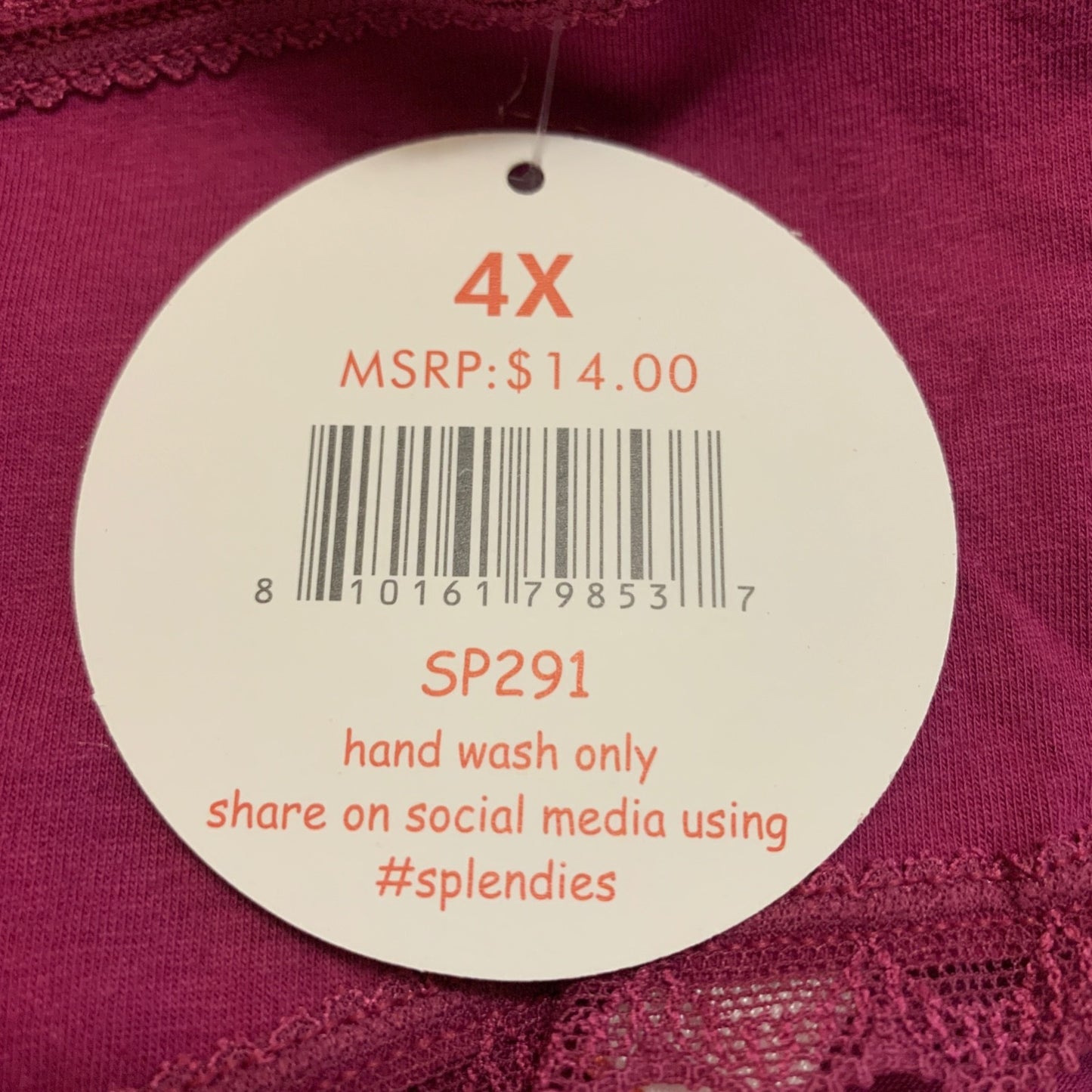 Splendies Berry Bikini Wrap Panties Size 4x Strappy Lingerie Underwear New