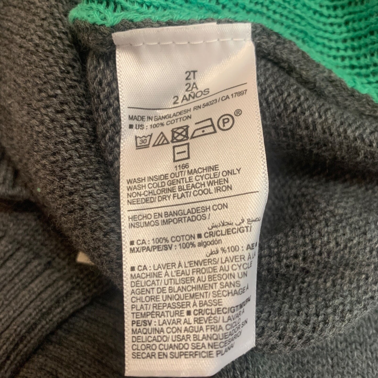 Old Navy Dino Sweater Toddler Size 2T Dinosaur Crew Neck Gray New $27 Retail