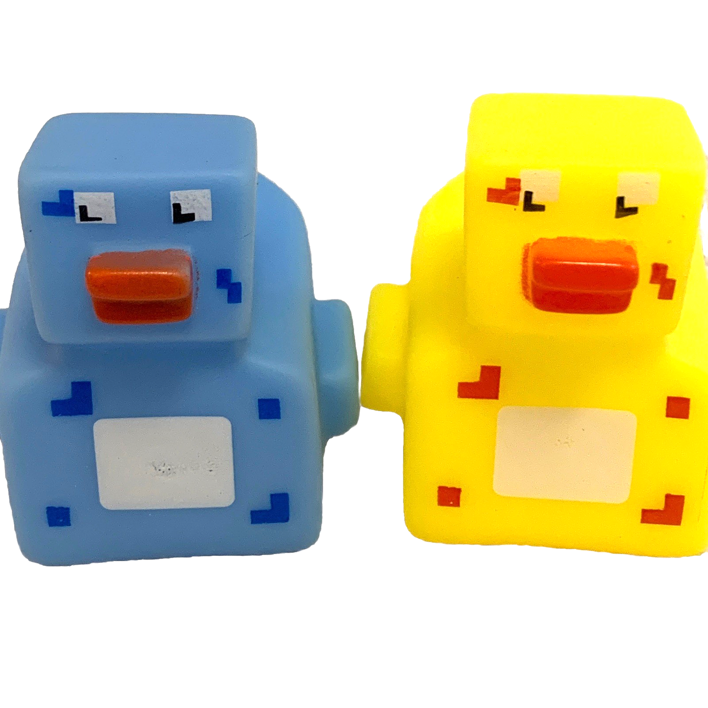 Lot of 4 MINECRAFT Square Duck Rubber Dash Ornament Chicken DuckDuck Jeep Toy