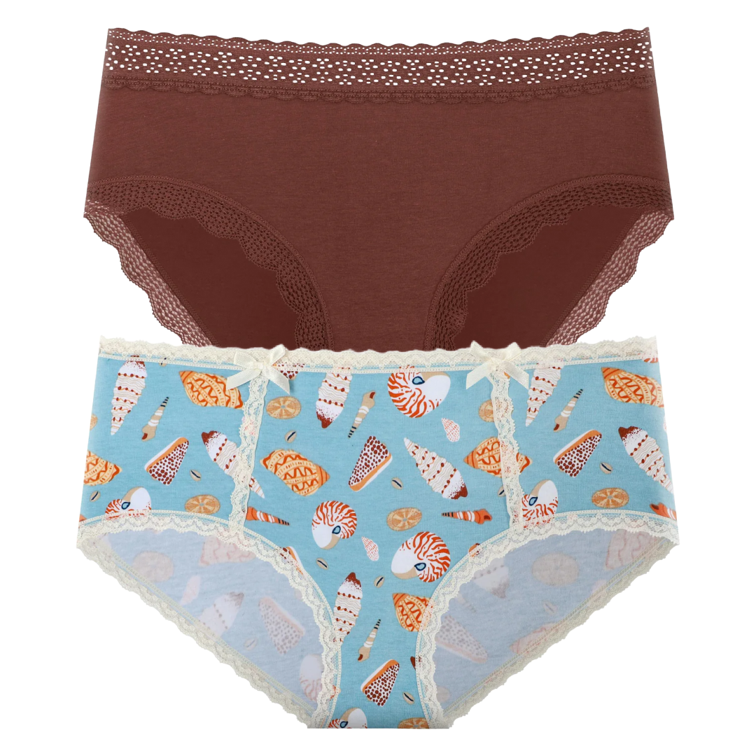 Splendies Bikini Panties Size 4x Beach Seashells Lot of 2 New Pairs of Underwear