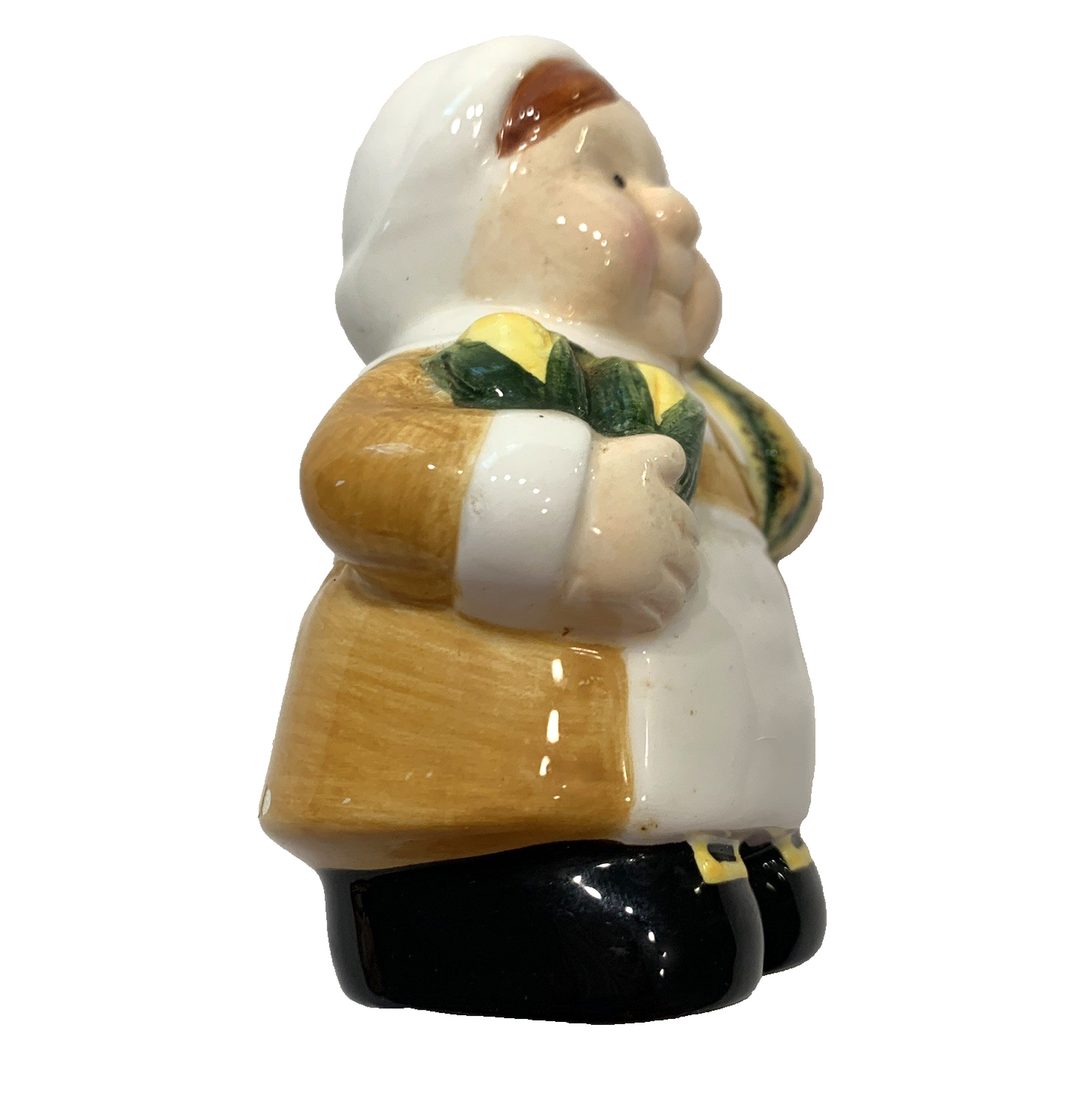 Hand-painted Ceramic Pilgrims Thanksgiving Salt & Pepper Shakers