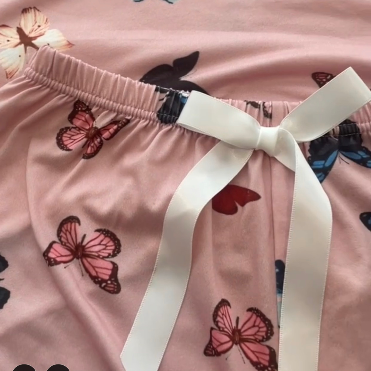 Pink Butterflies PJ 2pc Set Women's Loungewear Butterfly Pajamas Cami Top Shorts