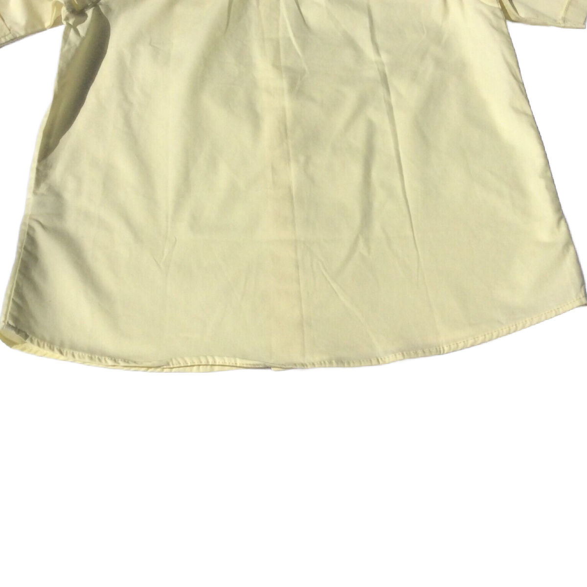 Smith American Dress Shirt Size 14 Button Up Short Sleeve Chest Pocket Yellow