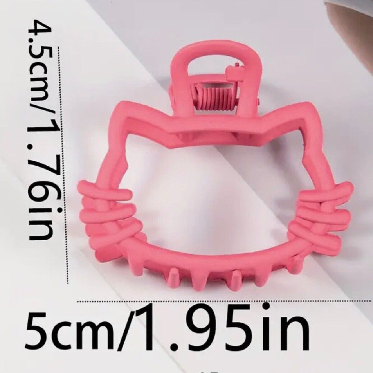 Pink Hollow Kitty Cat Hair Claw Alloy Clip New Accessory For Adult, Teens, Kids