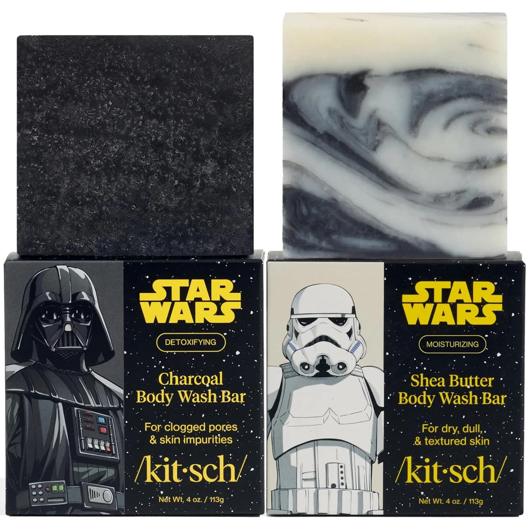 Kit•sch x Star Wars Shea Butter Body Wash & Charcoal Body Wash Bar New Lot of 2