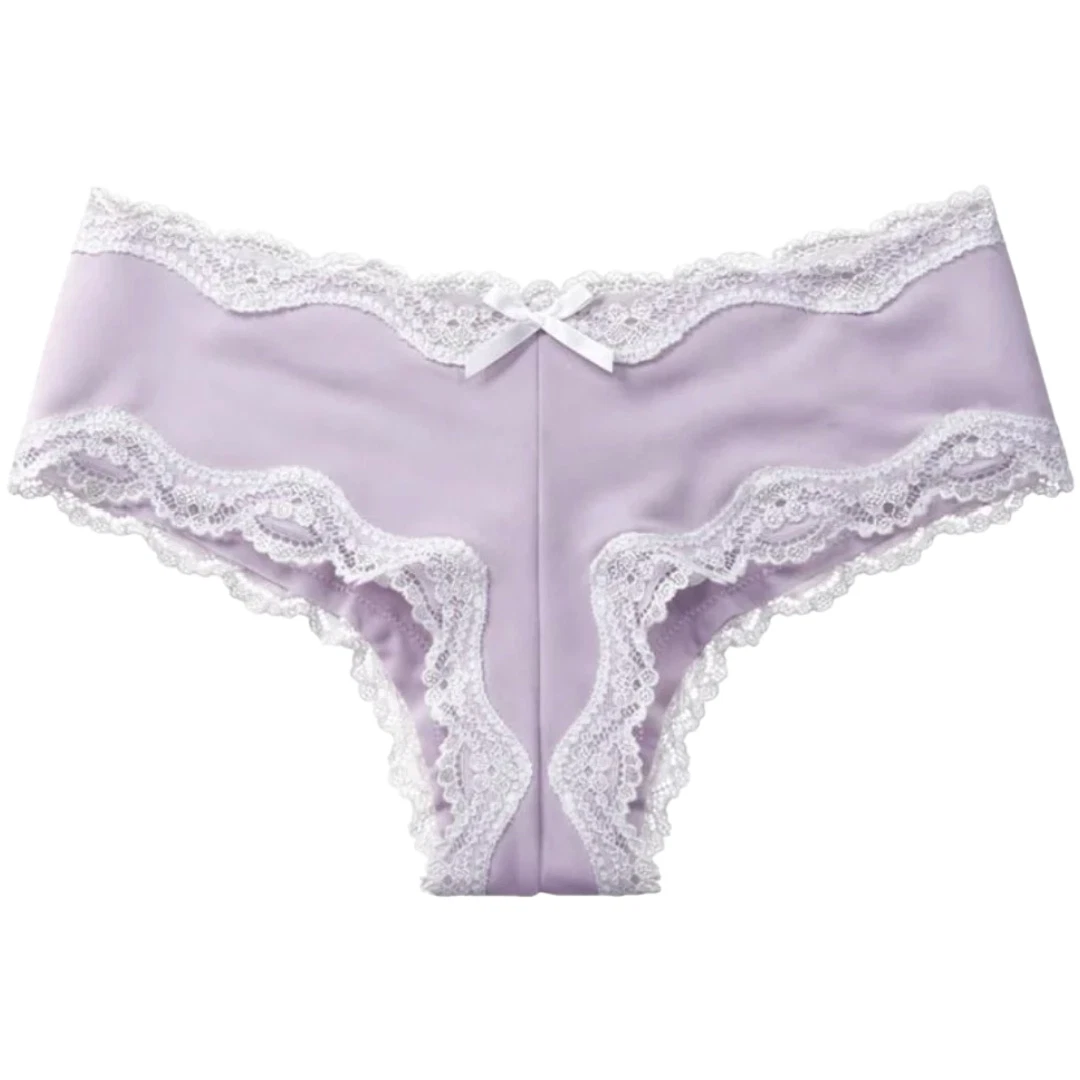 Splendies Cheeky Panties Amara Lilac Purple Cream Lace NWT