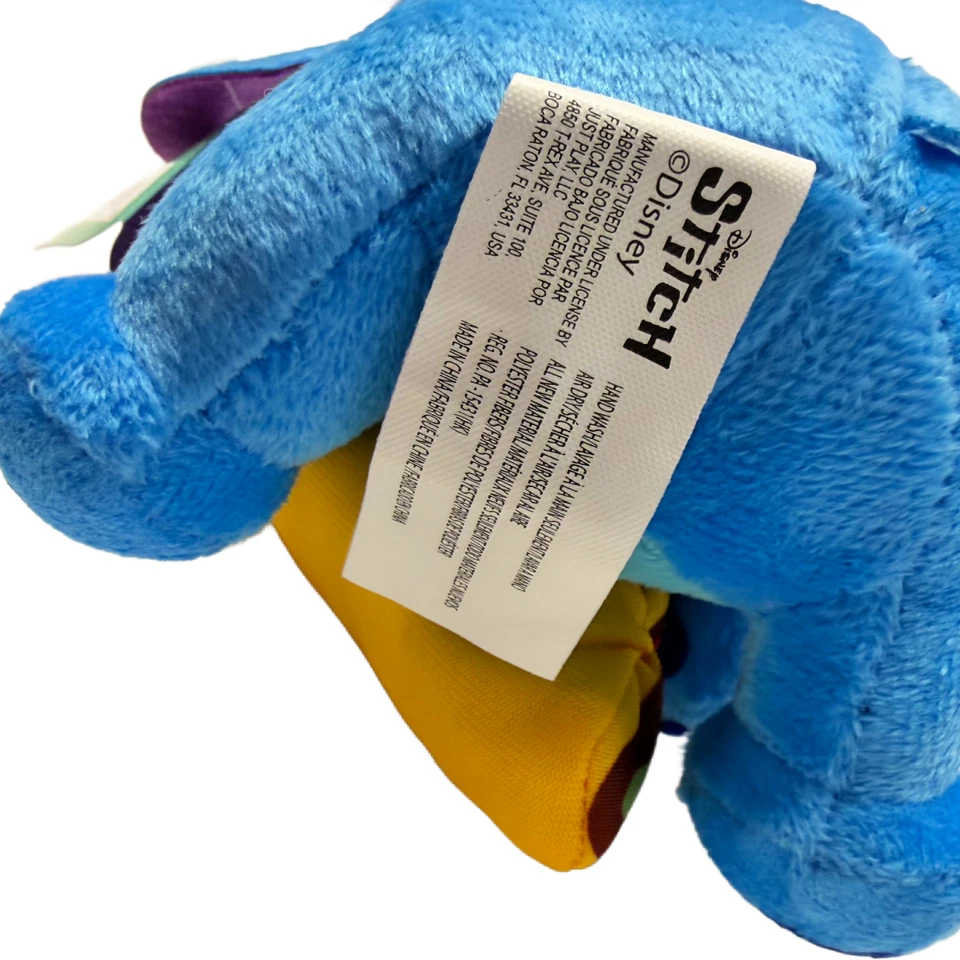Disney STITCH Lot of 2 Plush Stuffed Animals Barbell Exercise Gym Taco Food NWT