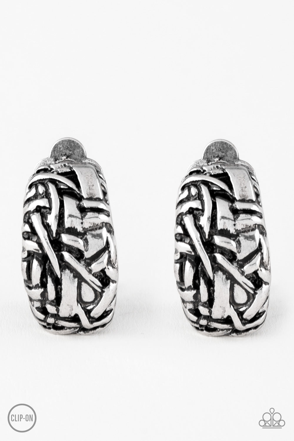 Couture Collision - Silver (Clip-Ons)