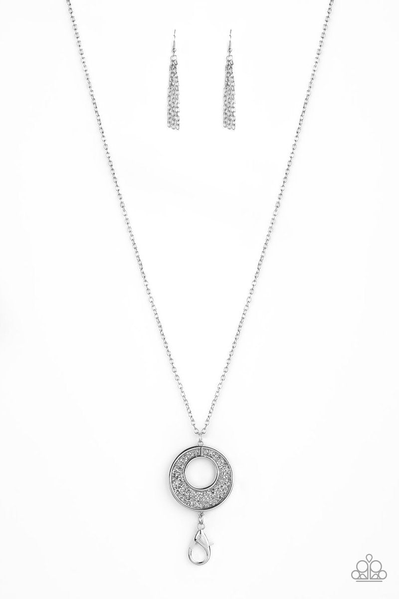 Glitzy Glow Lanyard - Silver