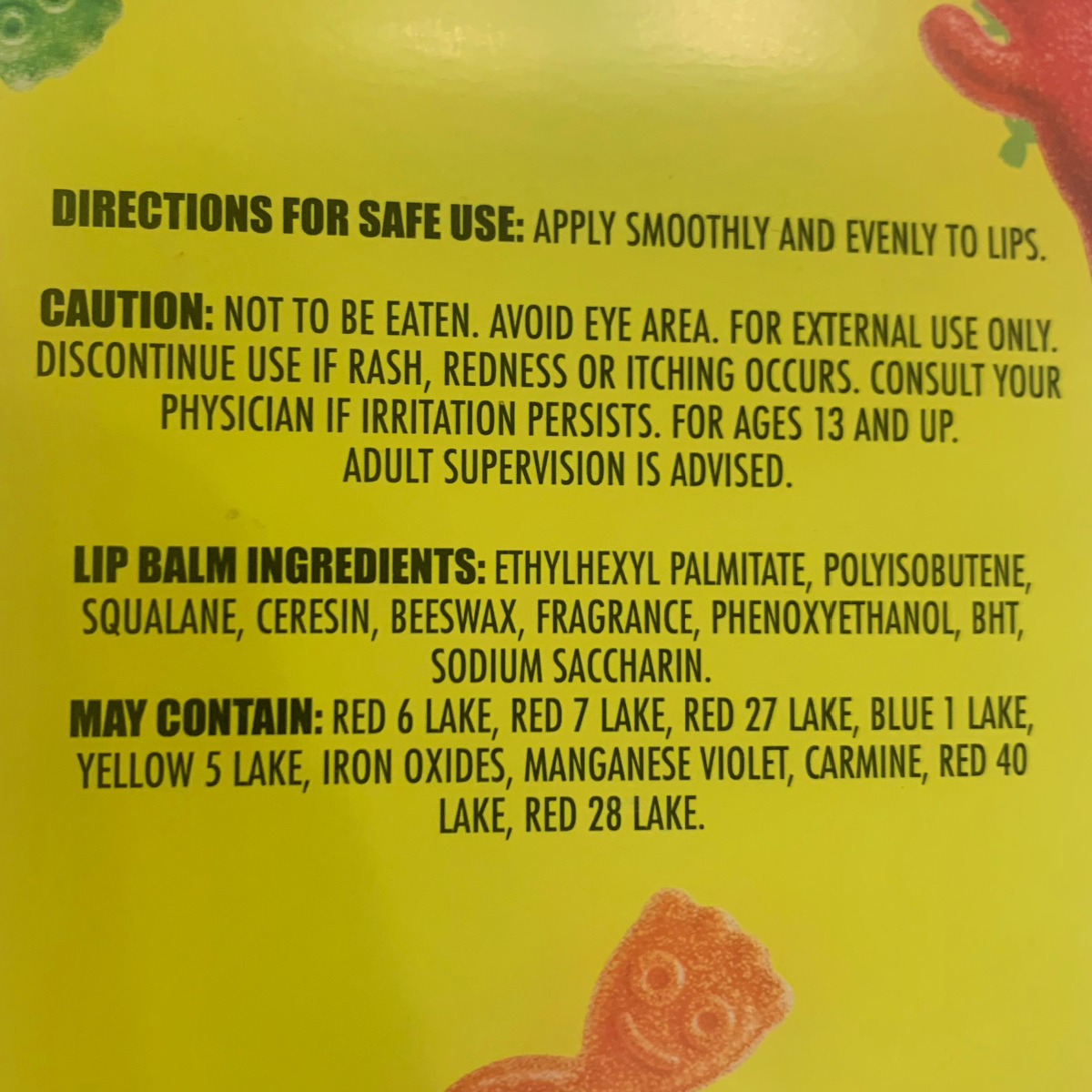7pk Flavored Lip Balm SOUR PATCH Kids Party Pack Birthday Easter Holiday Sealed