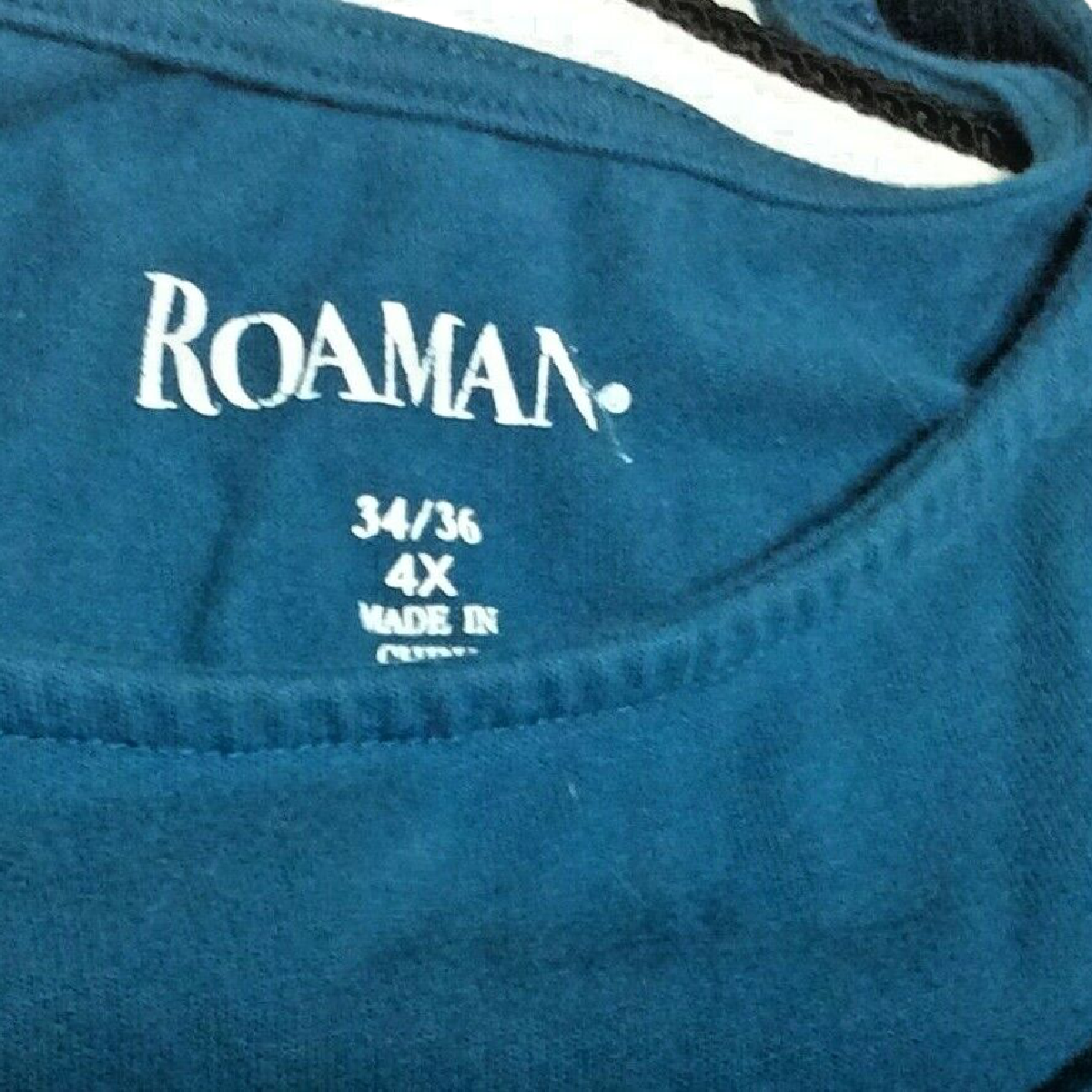 Roaman's Womens Shirt Size 4X (34-36) Shoulder Sequin Feathers Short Sleeve