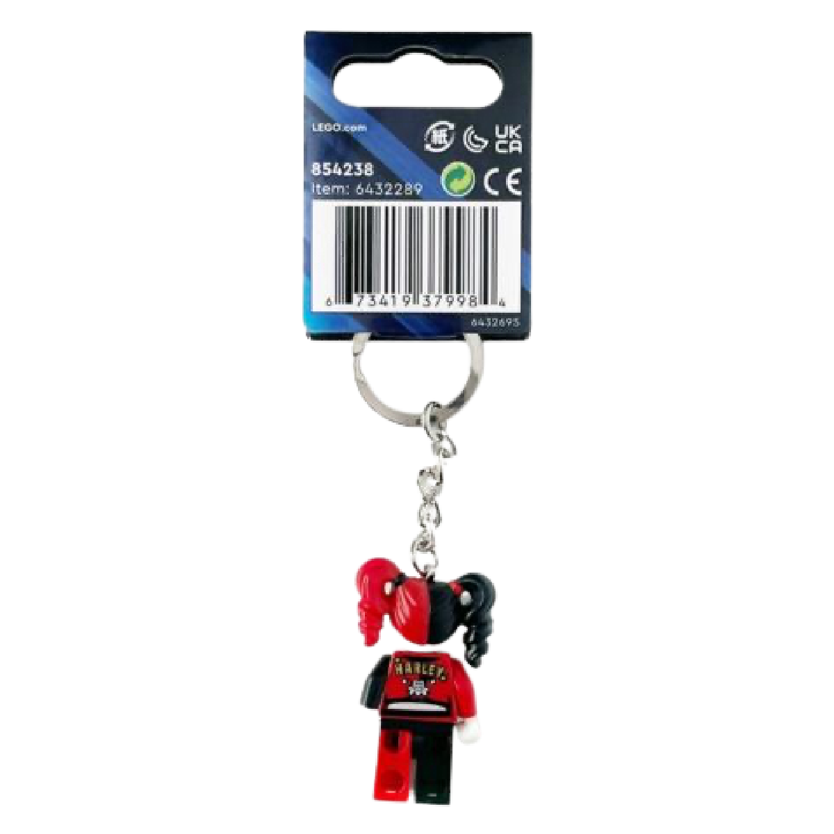 LEGO DC Comics Keychain Ring Lot of 2 Batman 853951 & Harley Quinn 854238 NWT