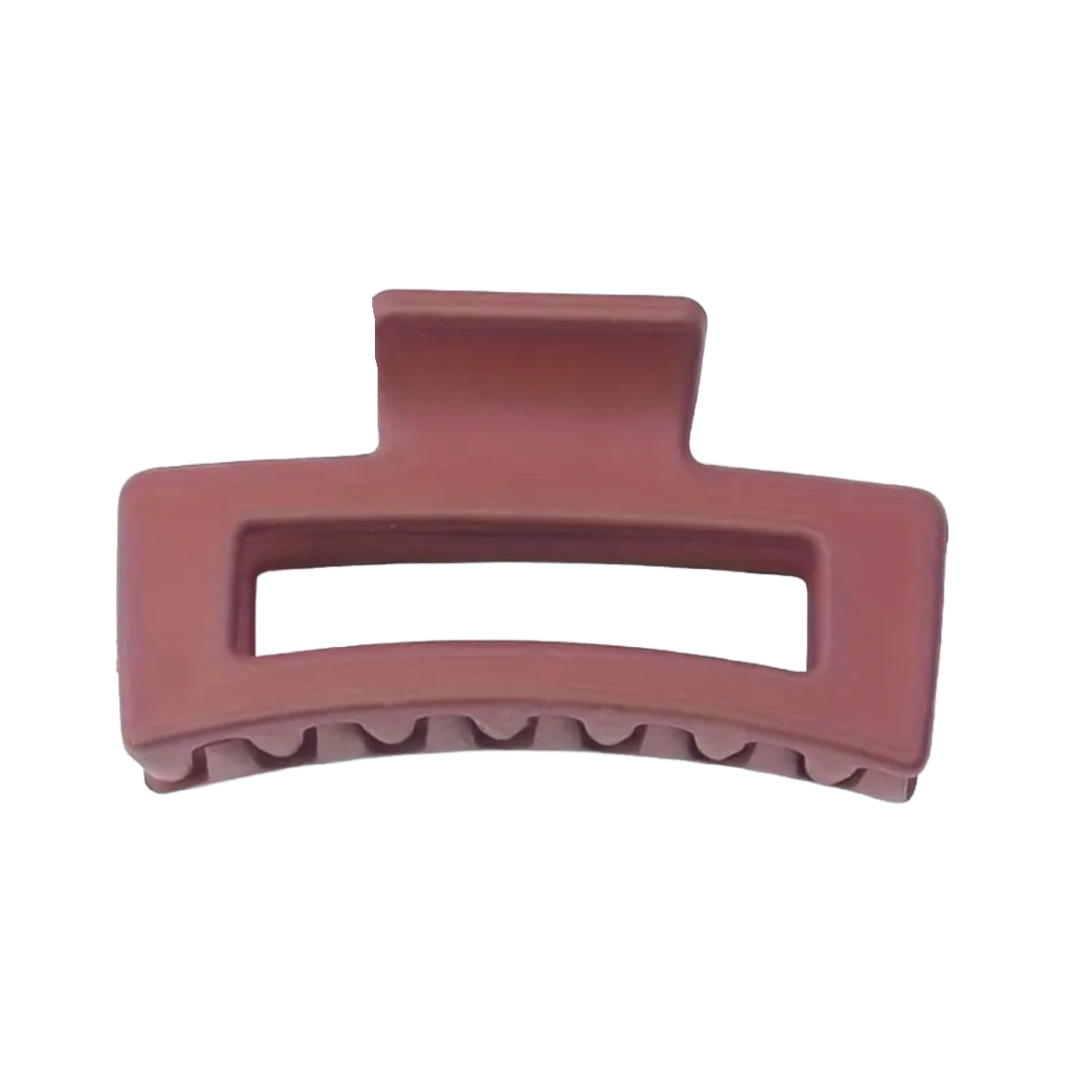 Lot of 4 Hair Claw Shark Clips 4.13" Matte Hollow Rectangle Non Slip Pink Shades