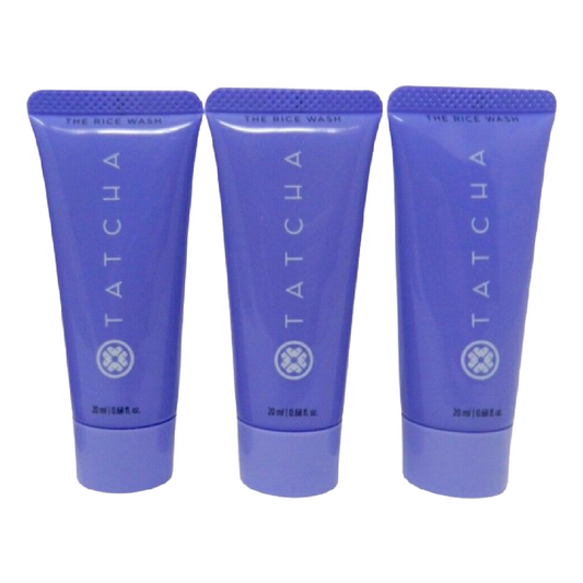 3x TATCHA The Rice Wash Soft Cream Cleanser .68 oz/ 20 mL Each Sealed Lot of 3