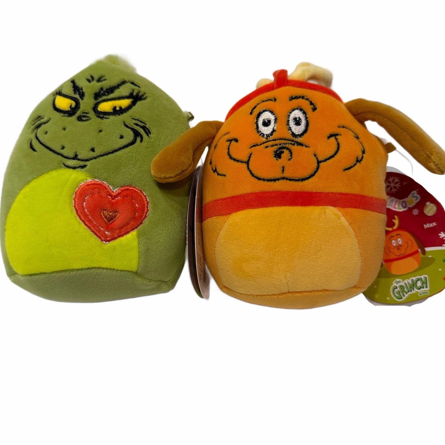 Squishmallows How the Grinch Stole Christmas Grinch & Max Plush Pillow Set