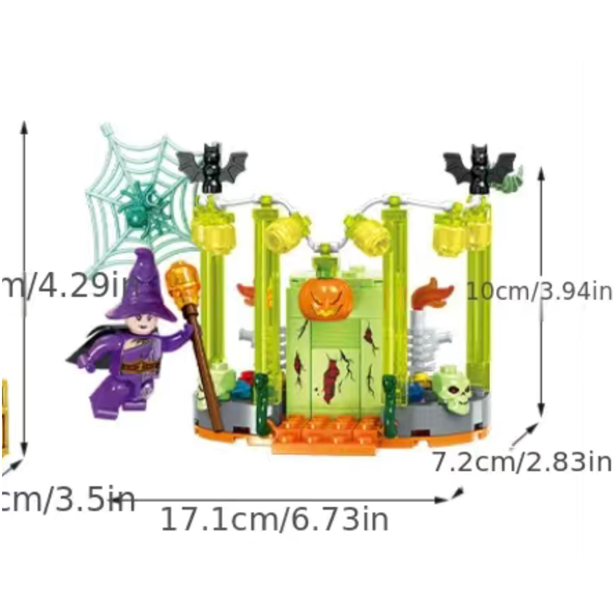 4 Halloween Building Blocks Scenes Glow In The Dark Magic Night 605013 NEW Lot