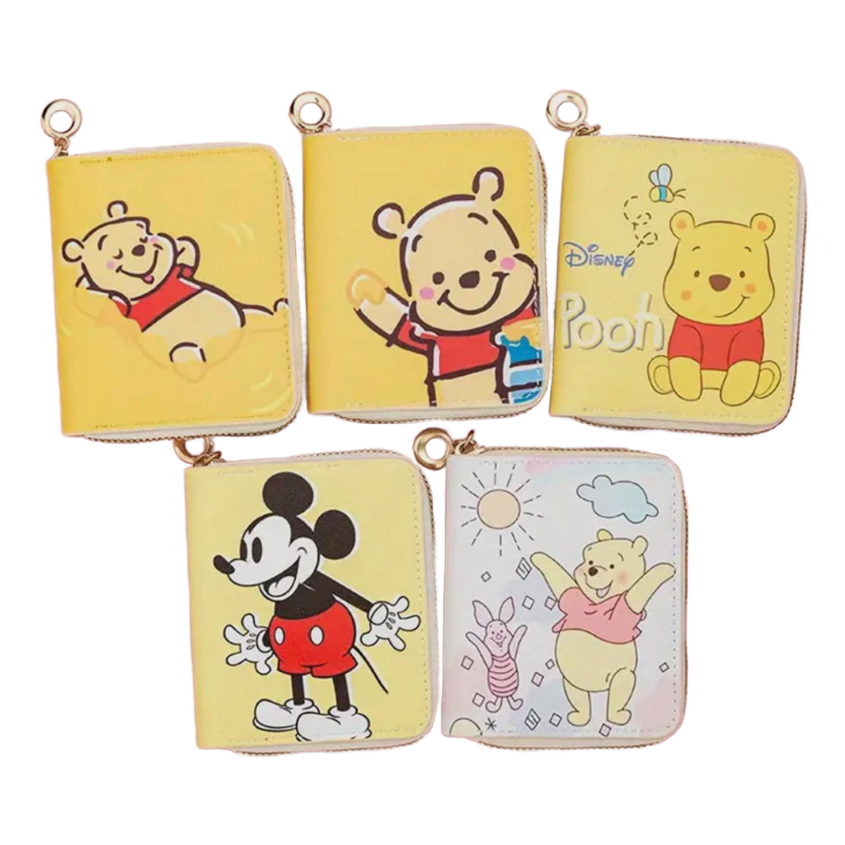 Disney 4" Faux Leather Wallet Zipper Coin Pocket Credit Card Slot New