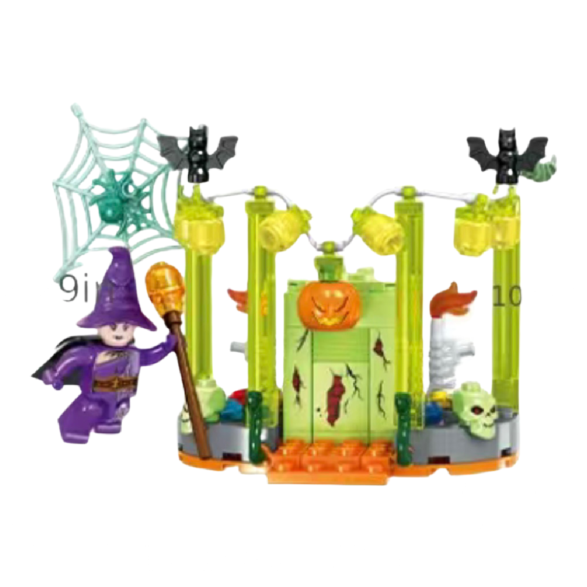 4 Halloween Building Blocks Scenes Glow In The Dark Magic Night 605013 NEW Lot