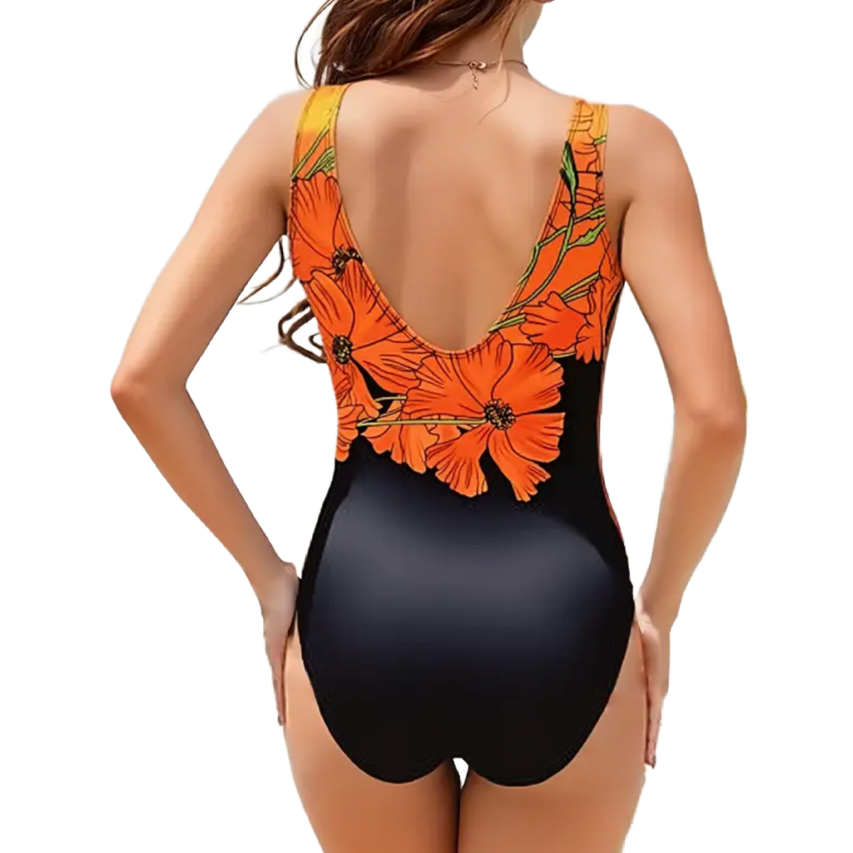 Floral One-Piece Swimsuit Swimwear New