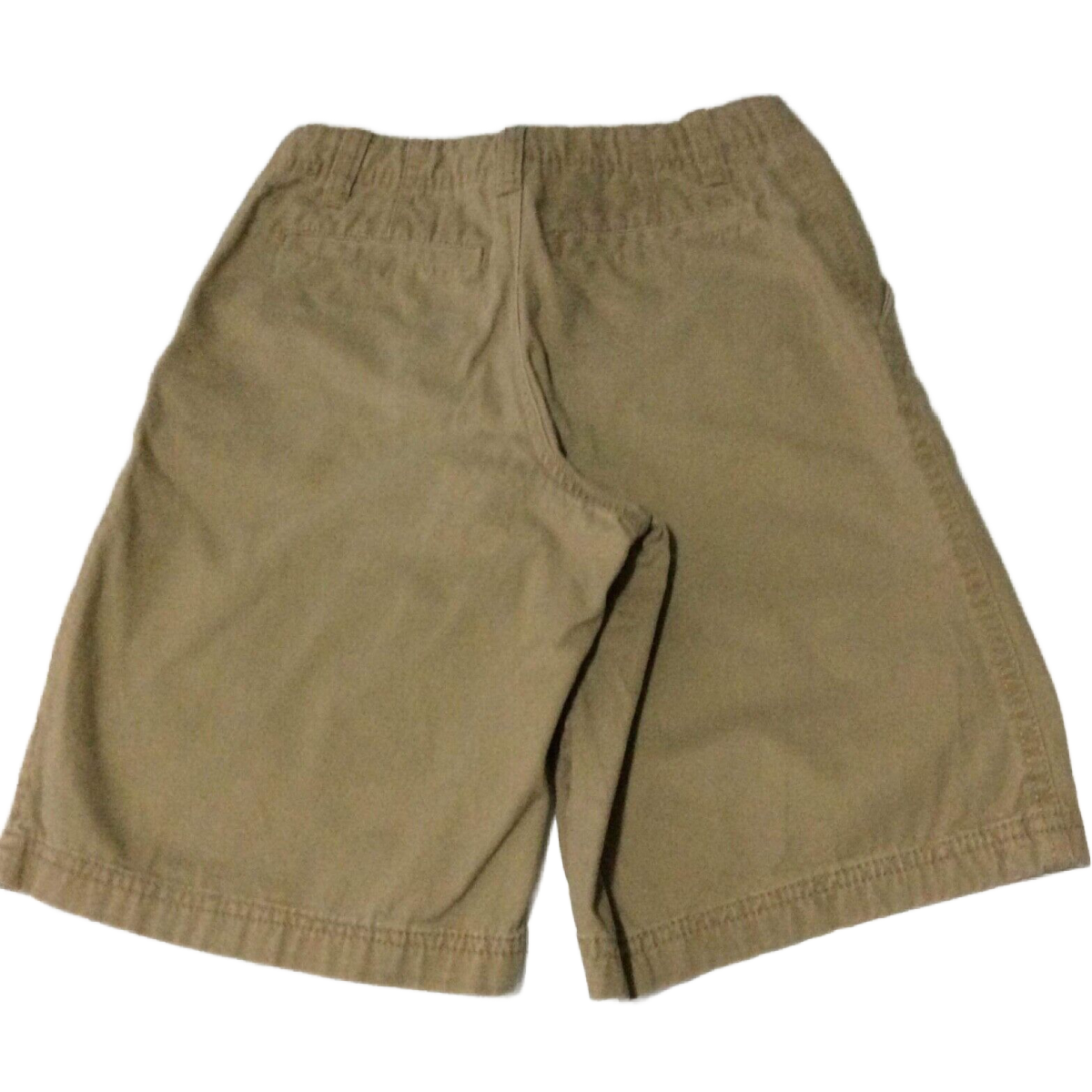 Faded Glory Youth Shorts Size 10 Chino Khaki Adjustable Waist Pockets Belt Loops