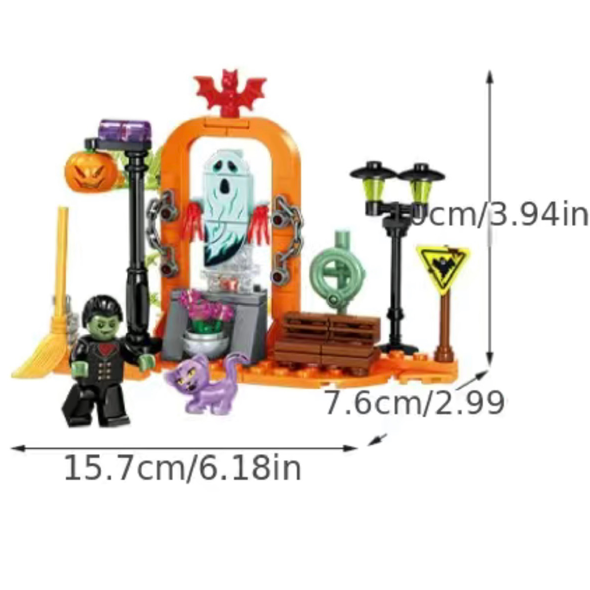 4 Halloween Building Blocks Scenes Glow In The Dark Magic Night 605013 NEW Lot