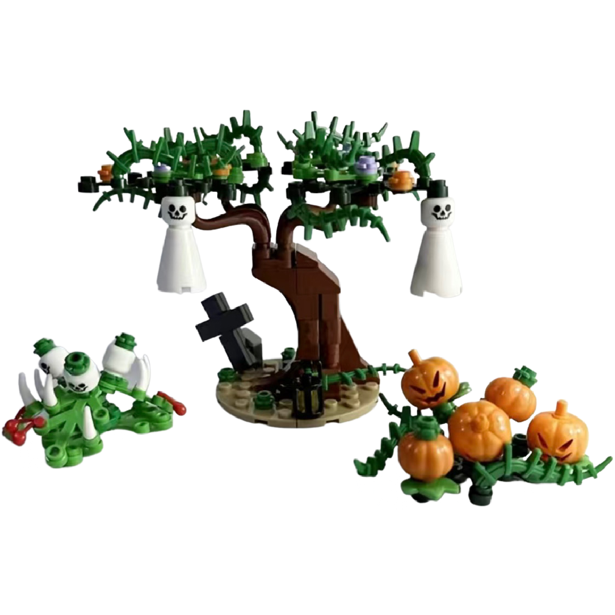 Halloween Pumpkin Building Blocks Skull Ghost Cemetery Jack-O-Lanterns NEW Set