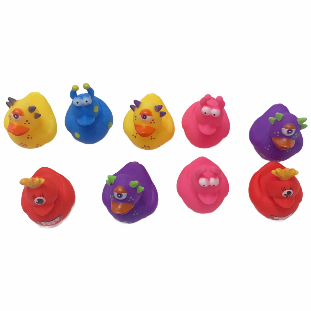 9 Halloween Space Alien Monster Rubber Duckies Cruise Dashboard Ducks 2" New Lot