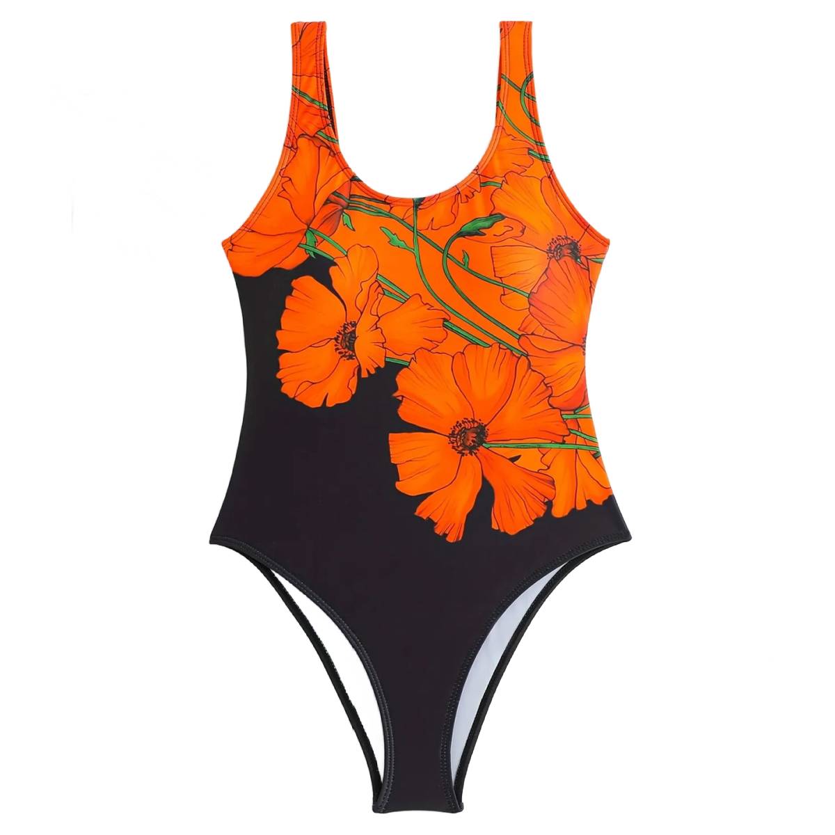 Floral One-Piece Swimsuit Swimwear New