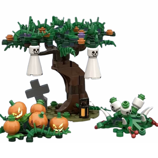 Halloween Pumpkin Building Blocks Skull Ghost Cemetery Jack-O-Lanterns NEW Set