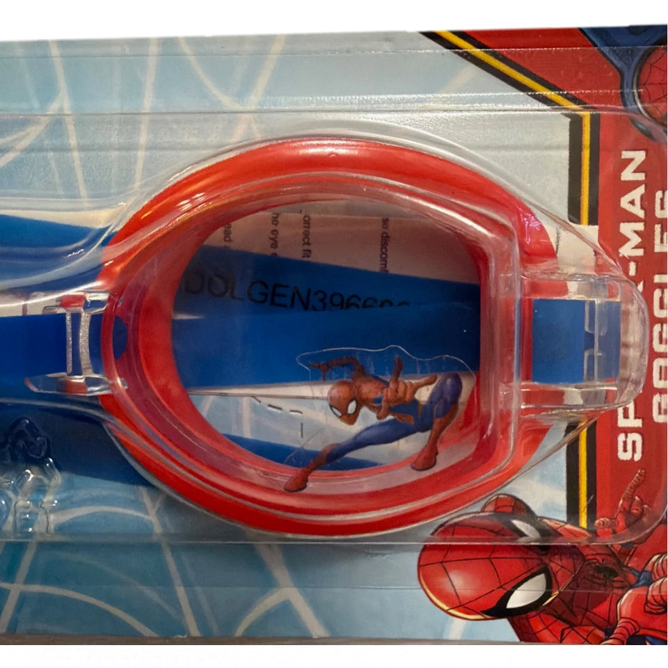 MARVEL Spiderman Swim Goggles Youth Kids Adjustable Ages 5+ Brand New