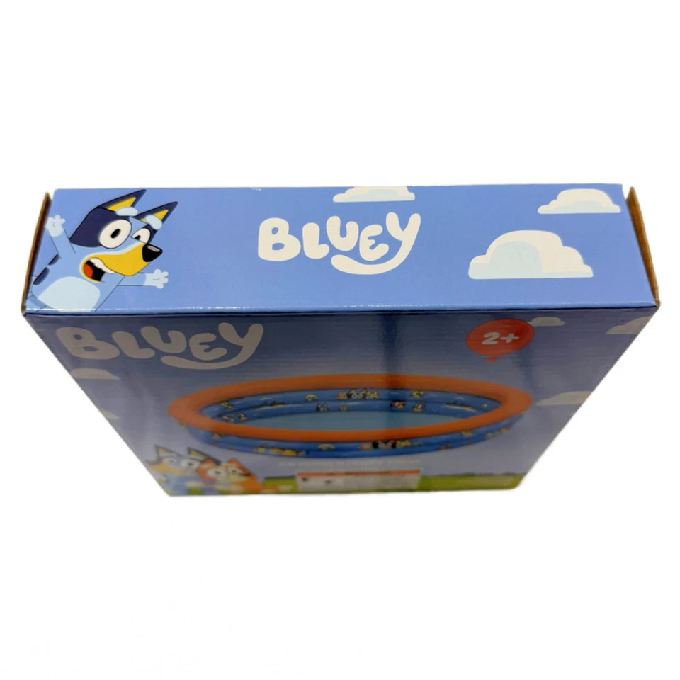 Bluey Kiddie Pool 40 Inch Inflatable 3 Ring & Goggles Water Play Outdoor Summer