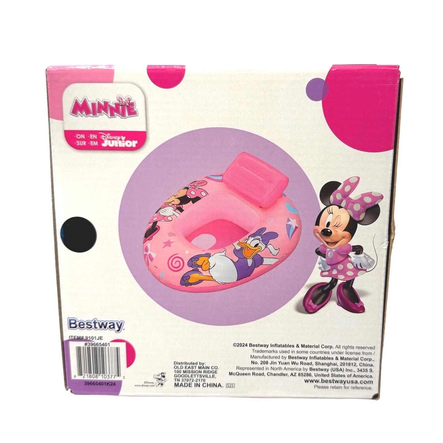 Disney Junior Minnie Mouse Baby Watercraft Pink Raft Float & Goggles Unopened