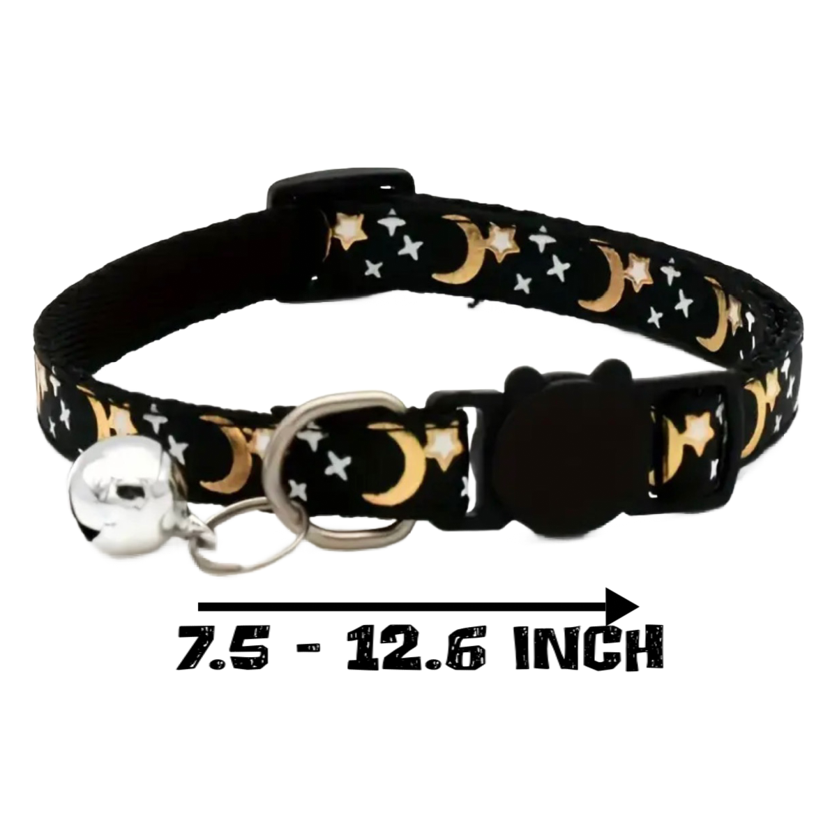 Moon Star Astrology Cat Dog Breakaway Collar Bell Adjustable Night Sky NEW