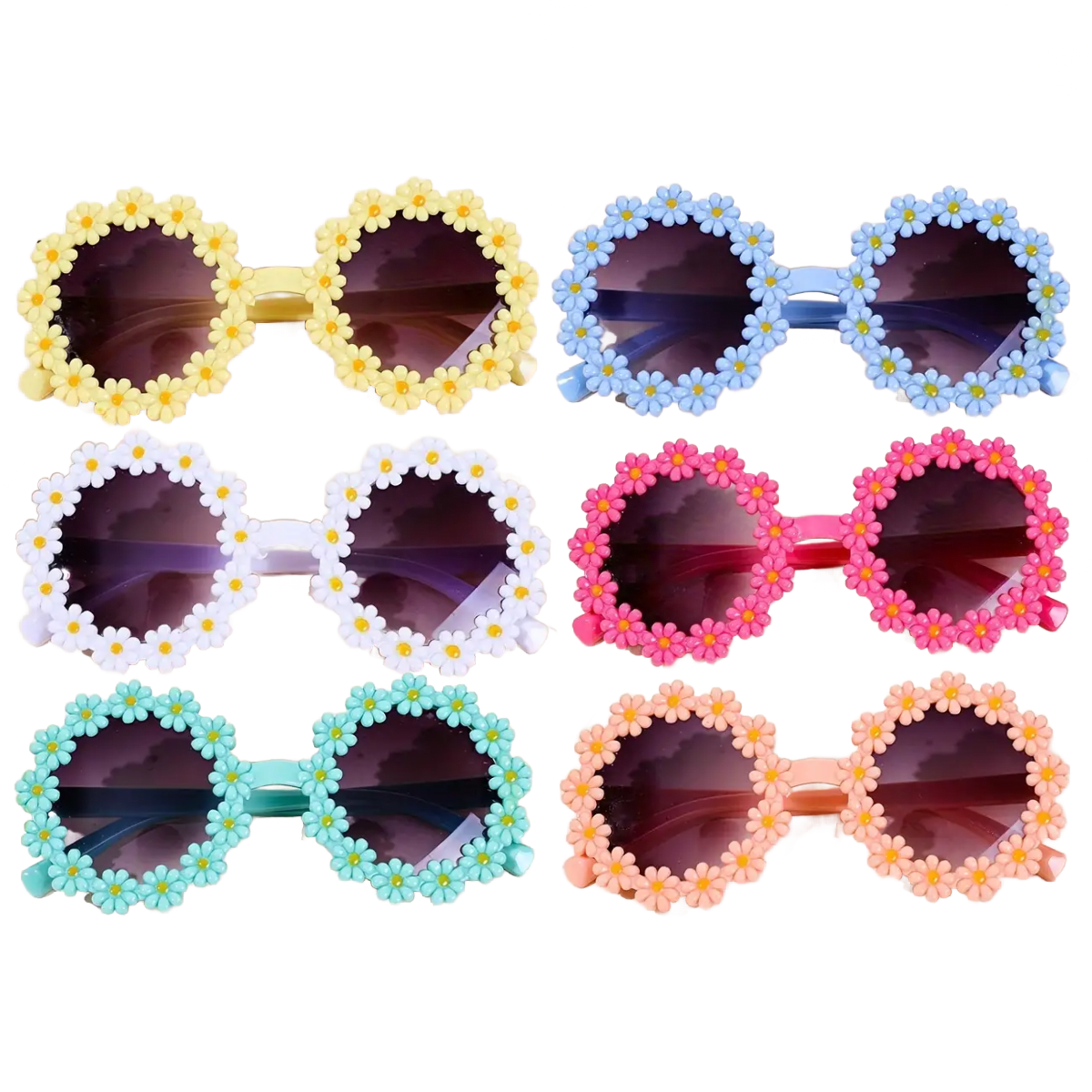 Fresh Flower Round Sunglasses Trendy Cute Toddler Kid Summer Tinted Glasses New