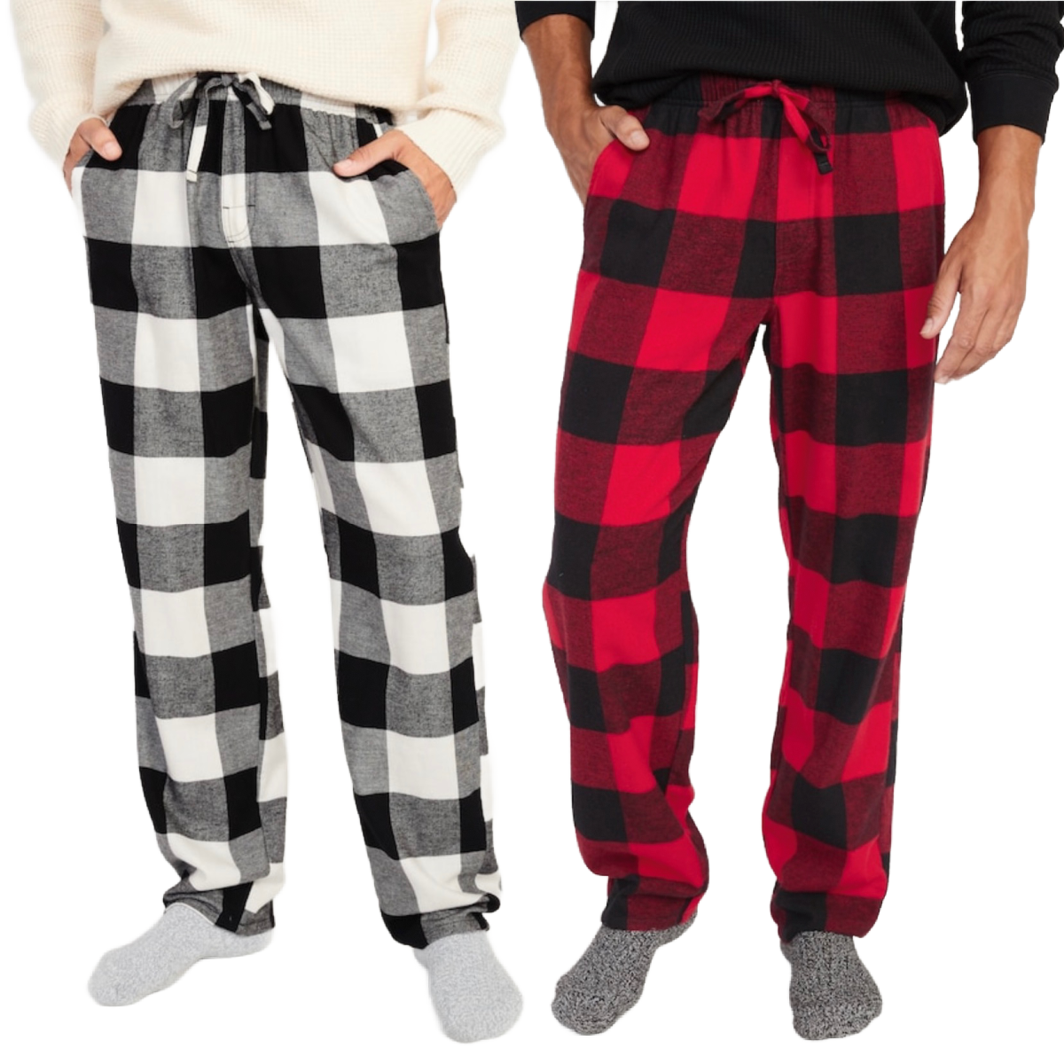 Mens Pajama Pants Flannel Buffalo Check Size 4XL Soft Double-Brushed Holiday NWT