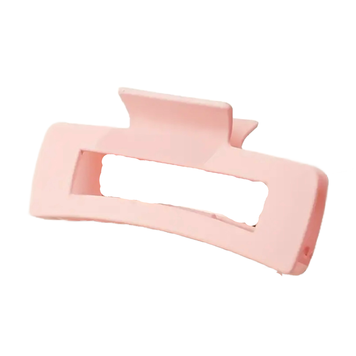 Lot of 4 Hair Claw Shark Clips 4.13" Matte Hollow Rectangle Non Slip Pink Shades