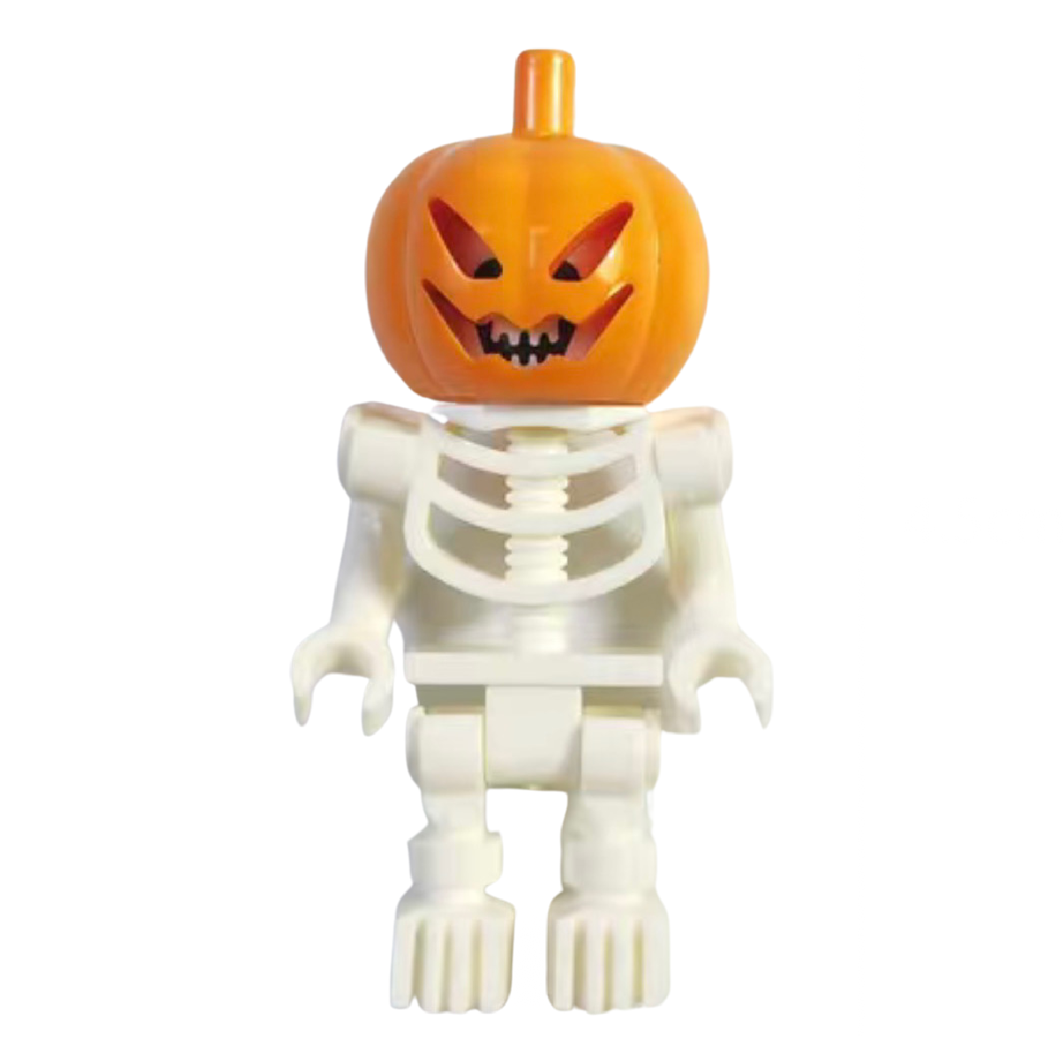 Jack-O-Lantern Pumpkin Head Skeleton Building Blocks People Figures Lot of 3 NEW