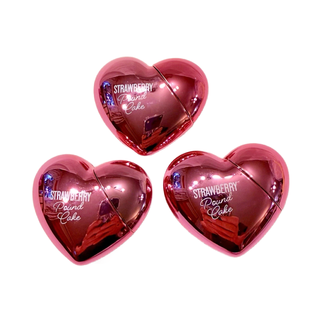 Bath and Body Works Strawberry Pound Cake Lip Oil New Lot of 3 Hearts