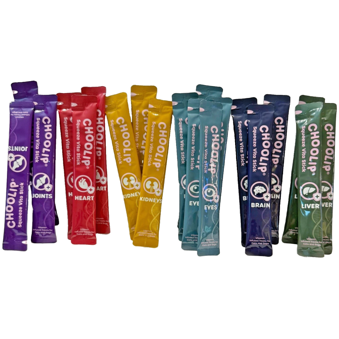 Choolip Squeeze Vita Stick Lickable Cat and Dog Treats Lot of 20 pcs